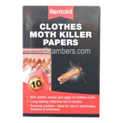 Rentokil Clothes Moth Killer Papers 10 Pack